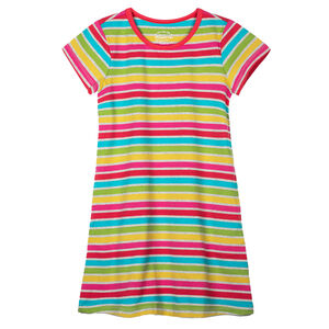 Mightly Girls Gray Stripe Dress size: 2-5T